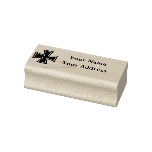 Carimbo De Borracha German Republic iron cross emblem address stamp (Carimbo)