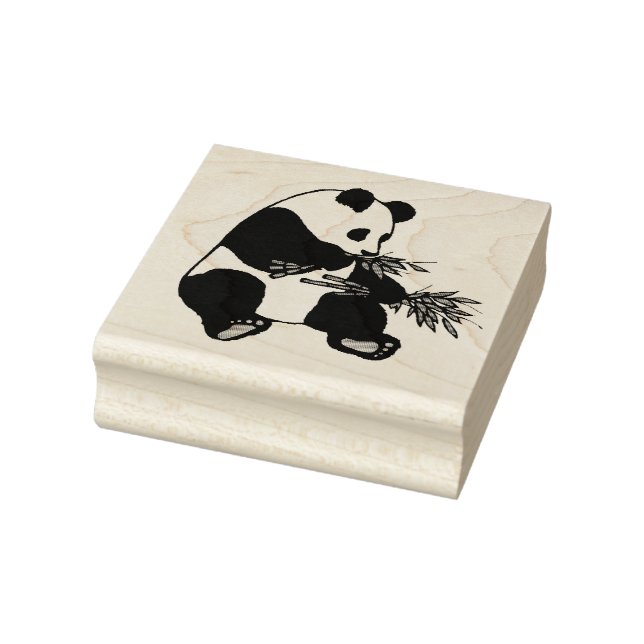 Carimbo De Borracha Giant Panda come Bamboo (Carimbo)