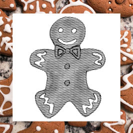 Carimbo De Borracha Gingerbird Man Christmas Cookie Baking