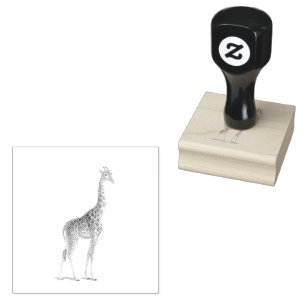 Carimbo De Borracha Giraffe Safari Animais