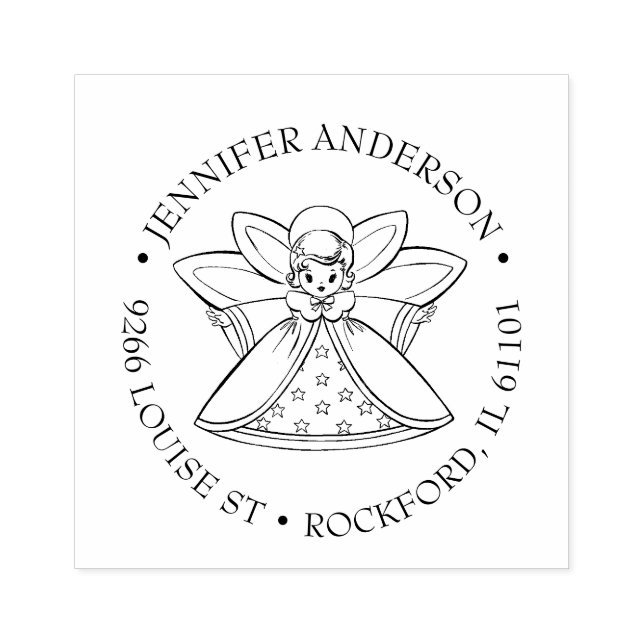 Carimbo De Borracha Girl Angel Religage Christian (Impressão)