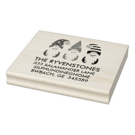 Carimbo De Borracha Gnomos de Natal Engraçado Festivo