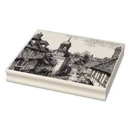 Carimbo De Borracha Godalming, Surrey, esboço Vintage