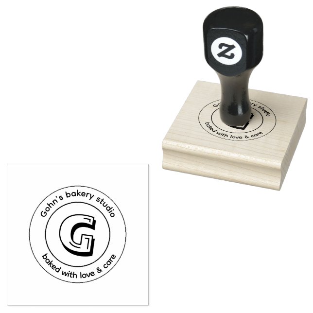 Carimbo De Borracha Gohn's Bakery Studio Custom Stamp (Carimbado)