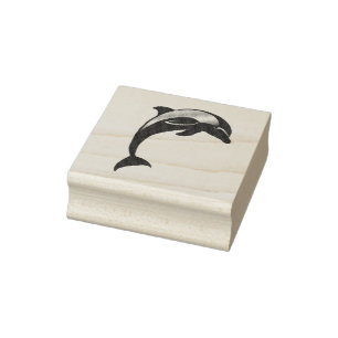 Carimbo De Borracha Golfinho/porpoise saltitante