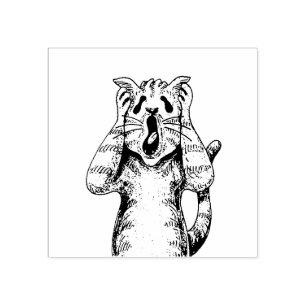 CARIMBO DE BORRACHA GÓTICO HORROR CAT DRAMA, ALGUÉM MOVEU CAIXA DE LIT