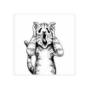 CARIMBO DE BORRACHA GÓTICO HORROR CAT DRAMA, ALGUÉM MOVEU CAIXA DE LIT