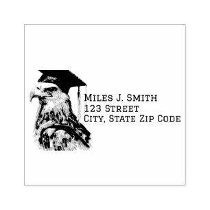 Carimbo De Borracha Graduação Arte de Madeira Endereço de Retorno Cari