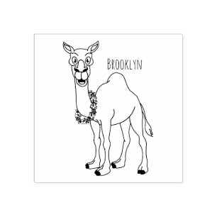 Carimbo De Borracha Gráfico de desenhos do camelo feliz