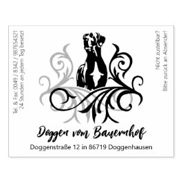 Carimbo De Borracha Great Dane Big 