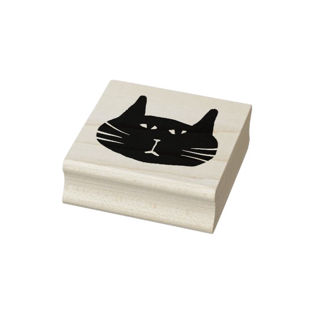 Carimbo De Borracha Grumpy black cat stamp (Carimbo)