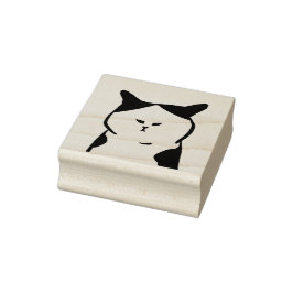 Carimbo De Borracha Grumpy centerpart cat stamp