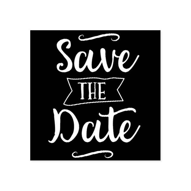 Carimbo De Borracha Guardar o quadro da data de vinheta (Impressão)