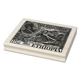 Carimbo De Borracha Haile Selassie I Jah Rastafari Wood Art Stamp