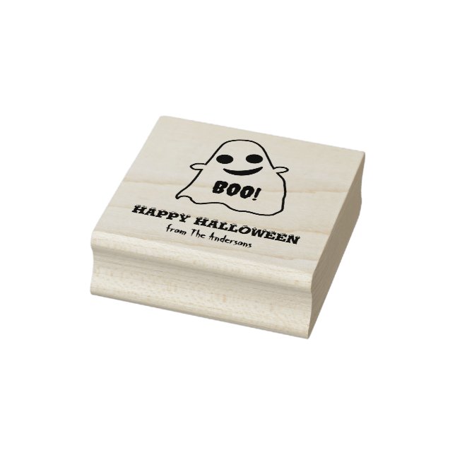 Carimbo De Borracha Halloween Ghost Wood Art Stamp (Carimbo)
