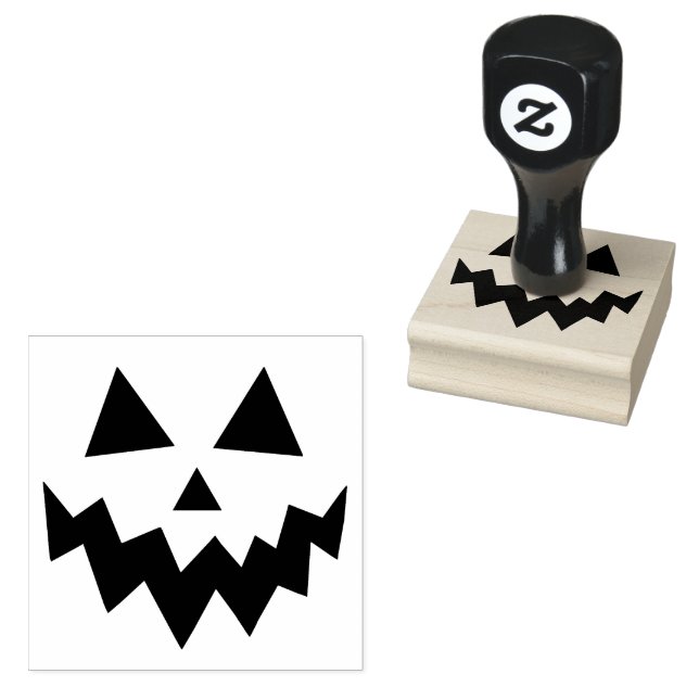 Carimbo De Borracha Halloween Pumpkin Jack O Lanterna Face (Carimbado)