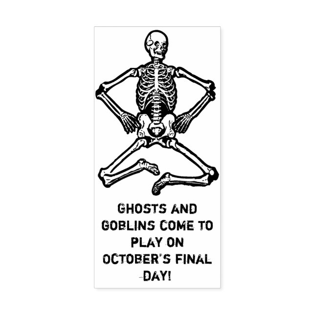 Carimbo De Borracha Halloween Saudações Skeleton Stamp Borracha (Impressão)