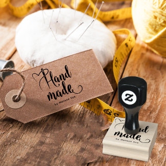 Carimbo De Borracha Handmade By Script | Heart Needle Calligraphy 