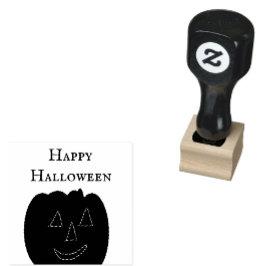 Carimbo De Borracha Happy Halloween Jack-o’-lantern Rubber Stamp