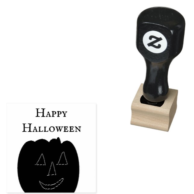 Carimbo De Borracha Happy Halloween Jack-o’-lantern Rubber Stamp (Criador carregado)