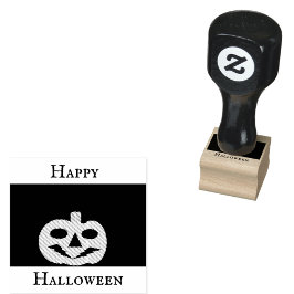 Carimbo De Borracha Happy Halloween Jack-o’-lantern Rubber Stamp