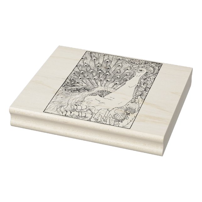 Carimbo De Borracha Happy Hollow Peacock (Carimbo)