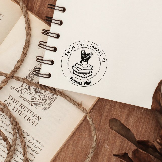 Carimbo De Borracha Havana Brown Cat, Livro Da Biblioteca De (Criador carregado)