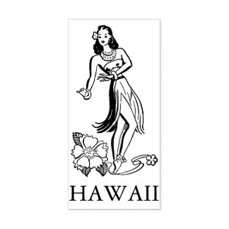 Carimbo De Borracha HAWAII HULA DANCER VIAGEM Borracha