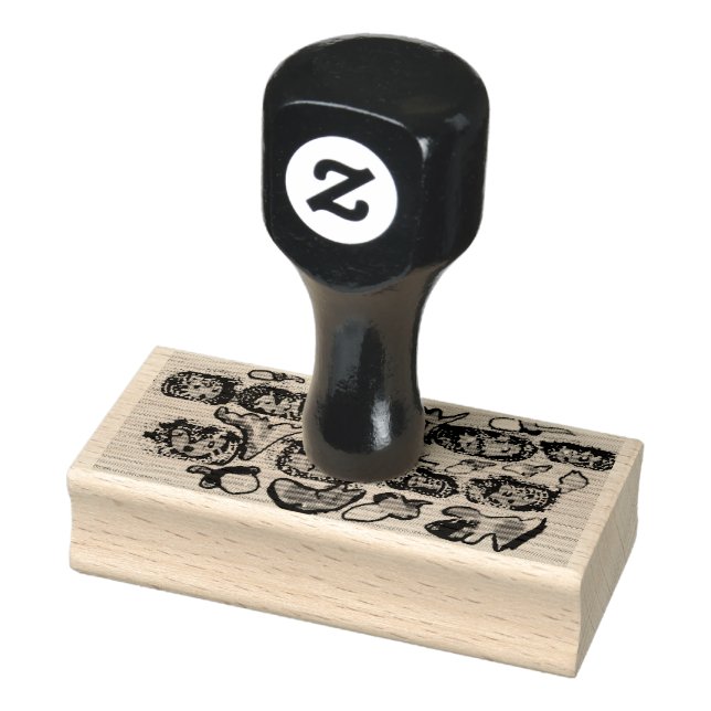 Carimbo De Borracha Hedgehogs Autumn (Carimbo)