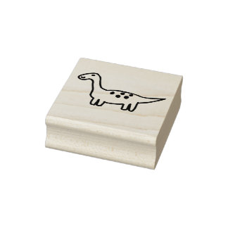 Carimbo De Borracha Herbert the Dinosaur Wood Art Stamp