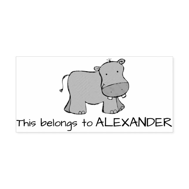 Carimbo De Borracha Hippo (Impressão)