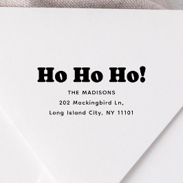 Carimbo De Borracha Ho Ho Ho Christmas Address