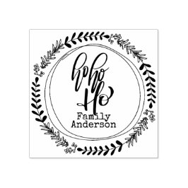 Carimbo De Borracha HO HO HO HO Caligrafia Natal Nome Personalizado