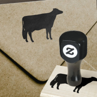 Carimbo De Borracha Holstein Cow Silhouette | Animais Fazendas