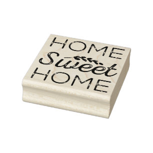 Carimbo De Borracha Home Sweet Home Rubber Art Stamp