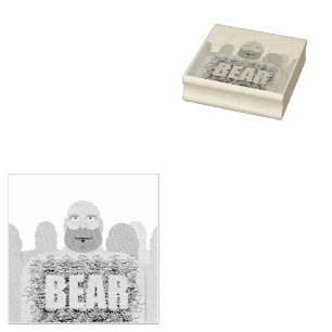 Carimbo De Borracha Homem peludo artístico de SlipperyJoe urso gay pr