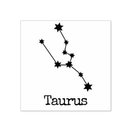 Carimbo De Borracha Horoscópio Celestial Taurus