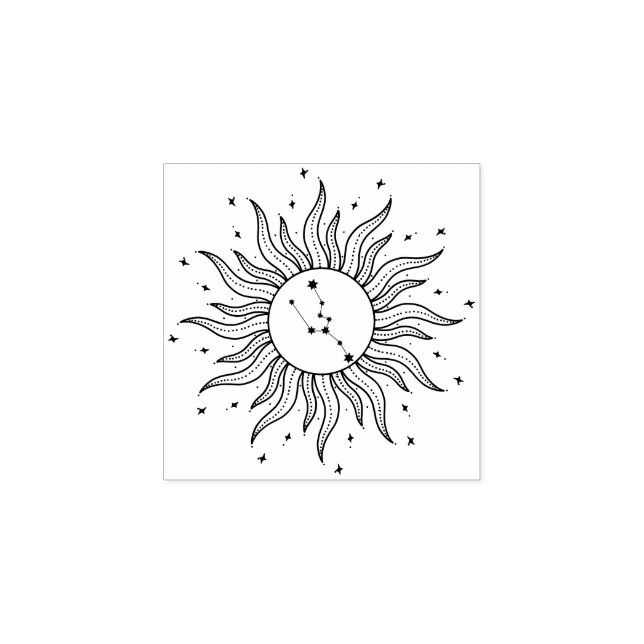 Carimbo De Borracha Horóscopo do Sol Touro | Astrologia do Signo Zodia (Impressão)