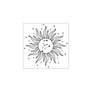 Carimbo De Borracha Horóscopo Sol Signo de Leão