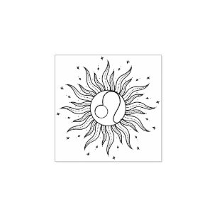 Carimbo De Borracha Horóscopo Solar Leão