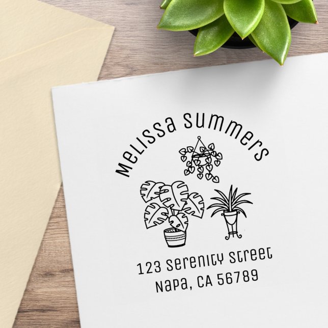 Carimbo De Borracha Houseplants Hobby Arch Address (Criador carregado)