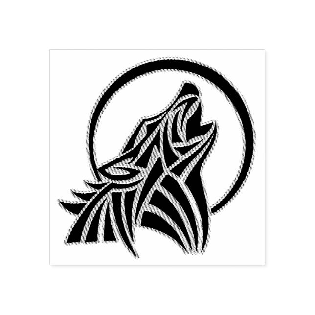 Carimbo De Borracha Howling Wolf (Impressão)