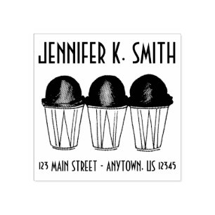 Carimbo De Borracha Ice Snowball Sno Cone Summertime Endereço