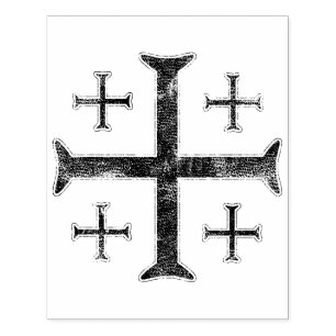 Carimbo de borracha IHS Cross Jerusalem