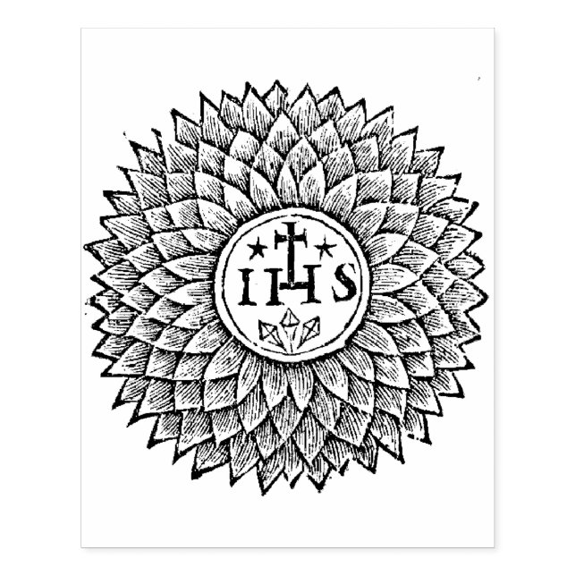 Carimbo de borracha IHS do antigo Christograma (Impressão)