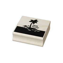 Carimbo De Borracha Ilha do Natal Tropical