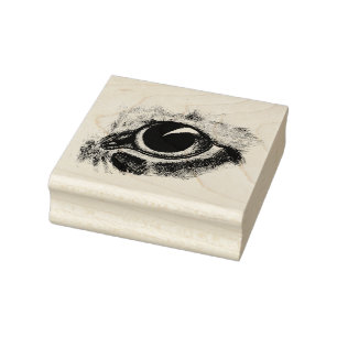 Carimbo De Borracha Ilustração de Arte Animal Olhos de Gatos de Dese