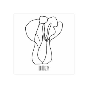 Carimbo De Borracha Ilustração de desenho animado Bok choy