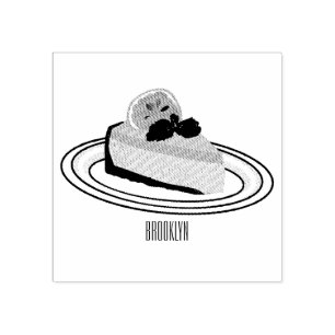 Carimbo De Borracha Ilustração de desenho animado com queijo limão