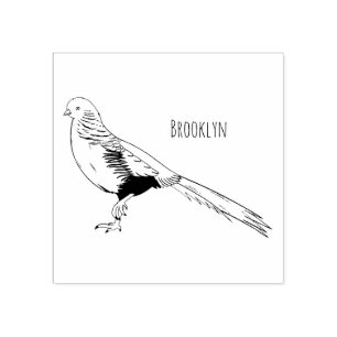 Carimbo De Borracha ilustração de desenho animado de aves faisão do ou